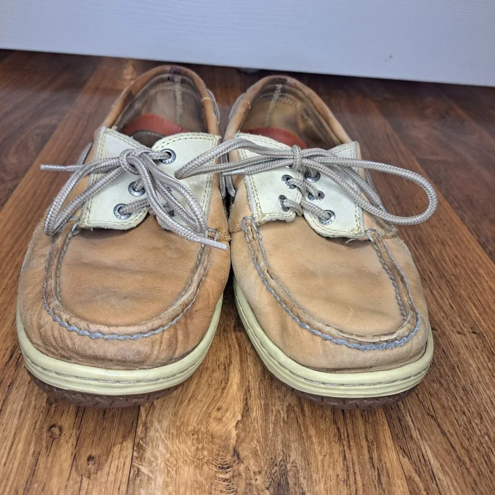 Sperry Top Siders Boat Shoes Tan Size 8